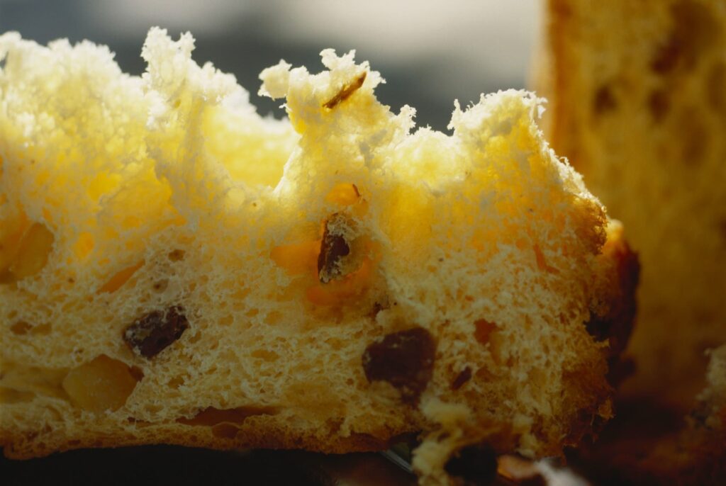 panettone air bubbles caused by yeast